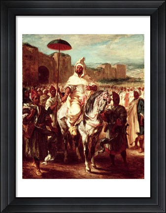 Framed Abd Ar-Rahman Sultan of Morocco Print