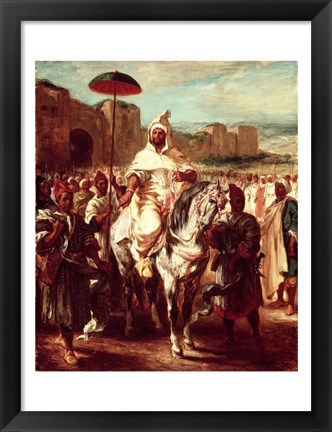Framed Abd Ar-Rahman Sultan of Morocco Print