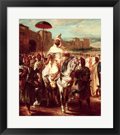 Framed Abd Ar-Rahman Sultan of Morocco Print