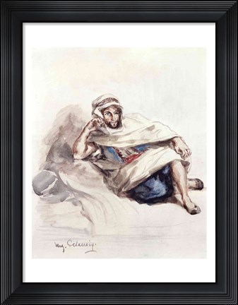 Framed Seated Arab Print
