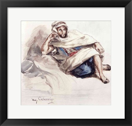 Framed Seated Arab Print