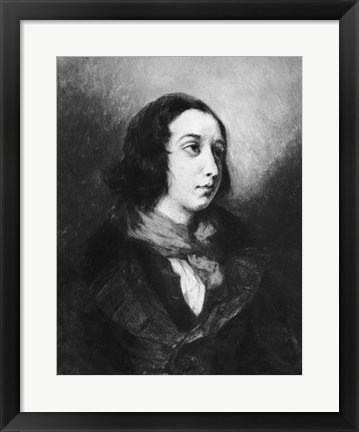 Framed Portrait of George Sand, 1838 Print