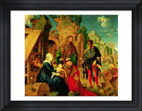 Framed Adoration of the Magi, 1504 Print