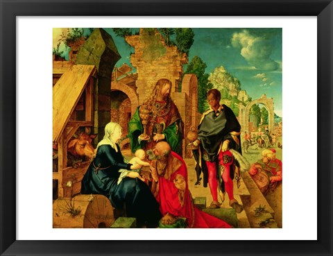 Framed Adoration of the Magi, 1504 Print