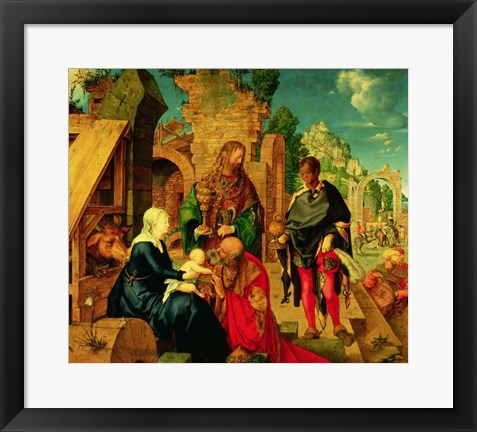 Framed Adoration of the Magi, 1504 Print