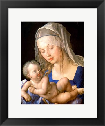 Framed Virgin and child holding a half-eaten pear, 1512 Print