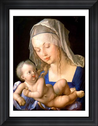 Framed Virgin and child holding a half-eaten pear, 1512 Print