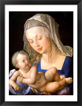 Framed Virgin and child holding a half-eaten pear, 1512 Print