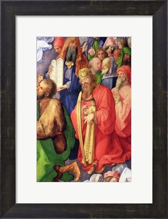 Framed Landauer Altarpiece: King David, 1511, Detail Print