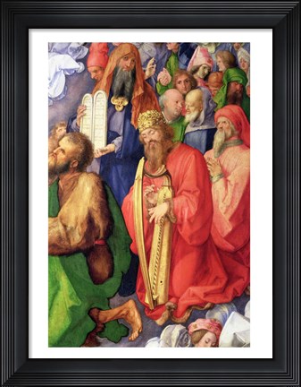 Framed Landauer Altarpiece: King David, 1511, Detail Print
