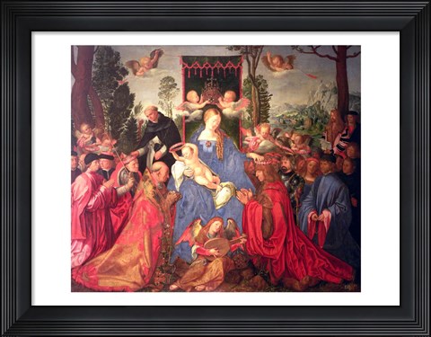 Framed Garland of Roses Altarpiece, 1600 Print