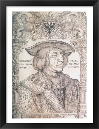 Framed Maximilian I, Emperor of Germany Print