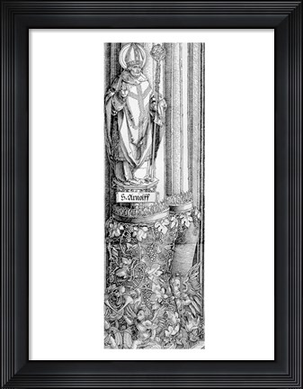 Framed Triumphal Arch of Emperor Maximilian I of Germany: Detail of column Print