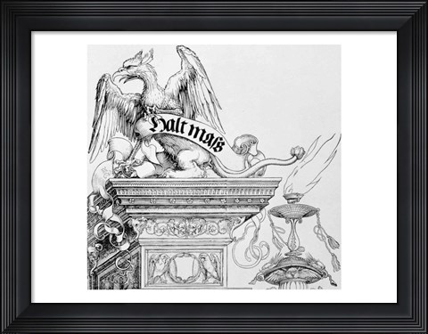 Framed Triumphal Arch of Emperor Maximilian I of Germany: detail Print