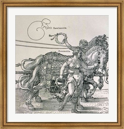 Framed Triumphal Chariot of Emperor Maximilian I of Germany: detail Print