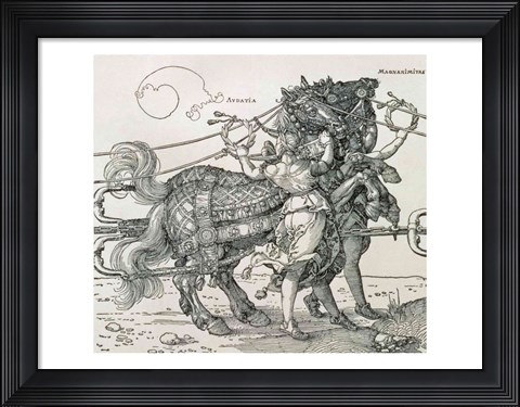 Framed Triumphal Chariot of Emperor Maximilian I of Germany: detail of the horse teams Print