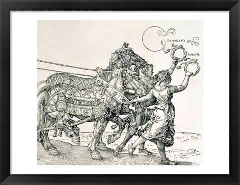 Framed Triumphal Chariot of Emperor Maximilian I of Germany: horse detail Print