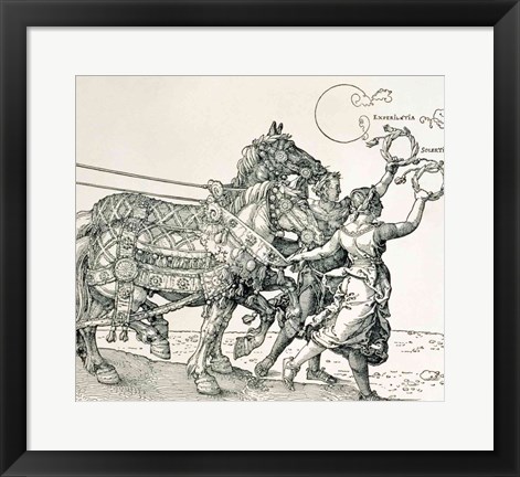 Framed Triumphal Chariot of Emperor Maximilian I of Germany: horse detail Print