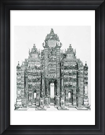 Framed Triumphal Arch of Emperor Maximilian I of Germany Print