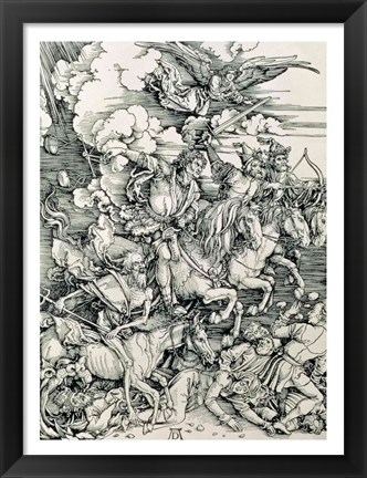 Framed Four Horsemen of the Apocalypse, Death, Famine, Pestilence and War Print