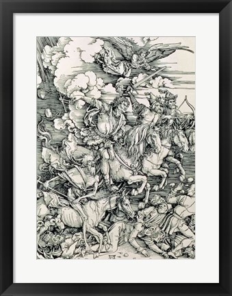 Framed Four Horsemen of the Apocalypse, Death, Famine, Pestilence and War Print