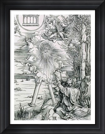 Framed St. John Devouring the Book from the &#39;Apocalypse&#39; Print