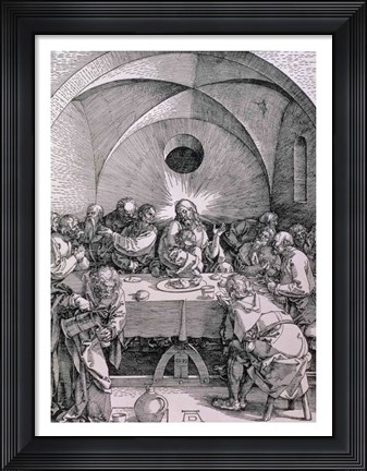 Framed Last Supper from the &#39;Great Passion&#39; Print