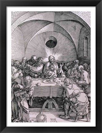 Framed Last Supper from the &#39;Great Passion&#39; Print