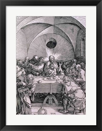 Framed Last Supper from the &#39;Great Passion&#39; Print