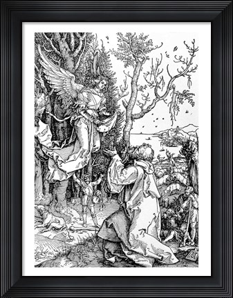Framed Joachim and the Angel from the &#39;Life of the Virgin&#39; Print