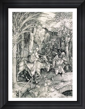 Framed Flight into Egypt from the &#39;Life of the Virgin&#39; Print