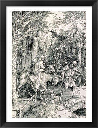 Framed Flight into Egypt from the &#39;Life of the Virgin&#39; Print