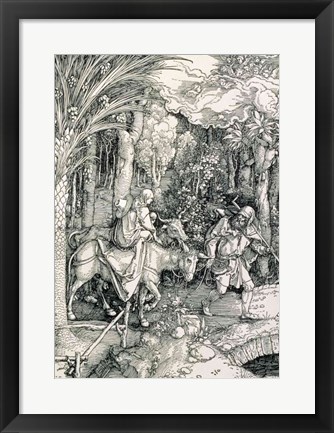 Framed Flight into Egypt from the &#39;Life of the Virgin&#39; Print