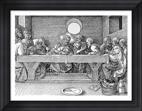 Framed Last Supper, pub. 1523 Print