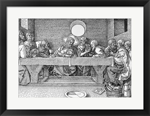 Framed Last Supper, pub. 1523 Print