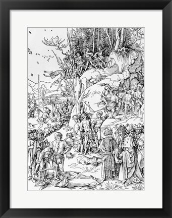 Framed Martyrdom of the Ten Thousand Christians on Mt. Ararat Print