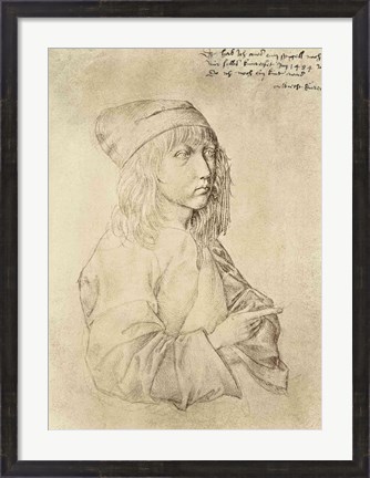Framed Self portrait at the age of thirteen, 1484 Print