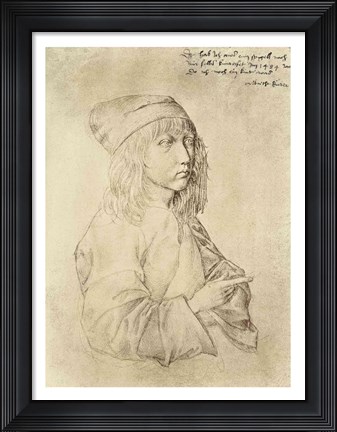 Framed Self portrait at the age of thirteen, 1484 Print