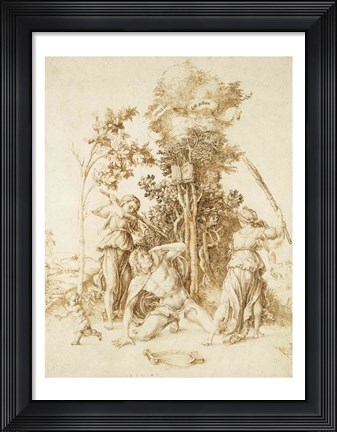 Framed Death of Orpheus, 1494 Print