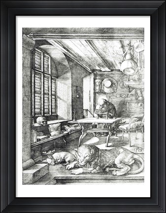 Framed St. Jerome in his Study, 1514 Print