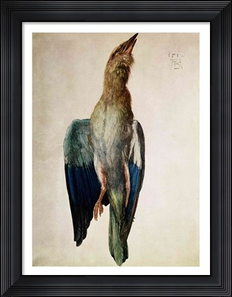 Framed Blue Crow, 1512 Print