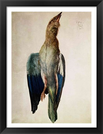 Framed Blue Crow, 1512 Print