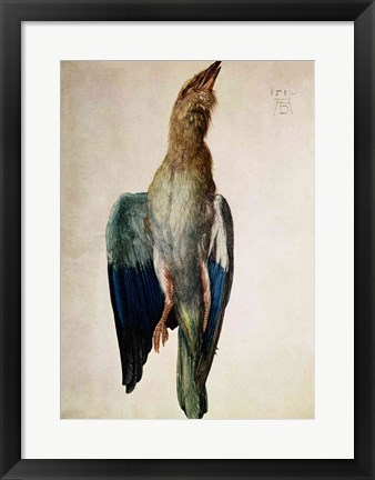 Framed Blue Crow, 1512 Print