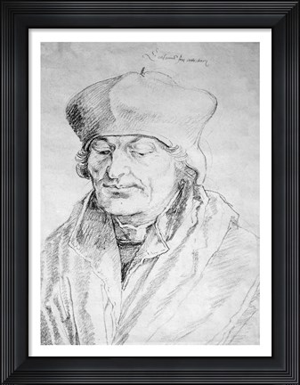 Framed Portrait of Desiderius Erasmus Print