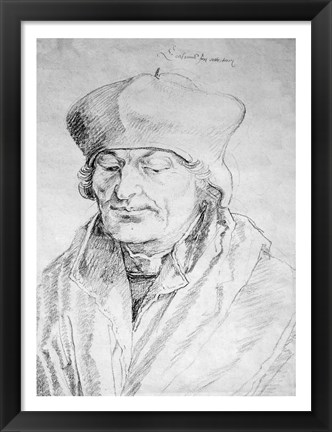 Framed Portrait of Desiderius Erasmus Print