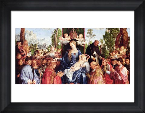 Framed Festival of the Rosary, 1506 - with crown Print