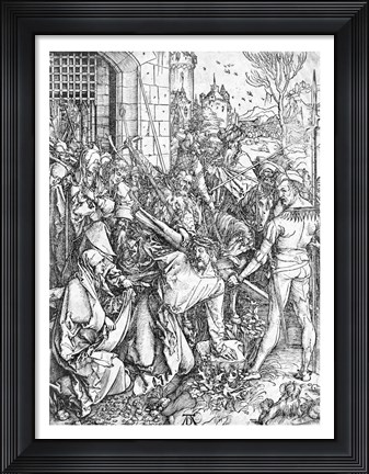 Framed carrying of the cross Print