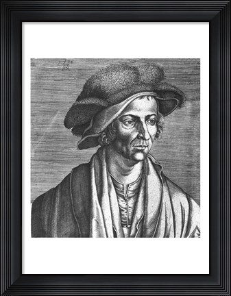 Framed Portrait of Joachim Patinir, 1521 Print