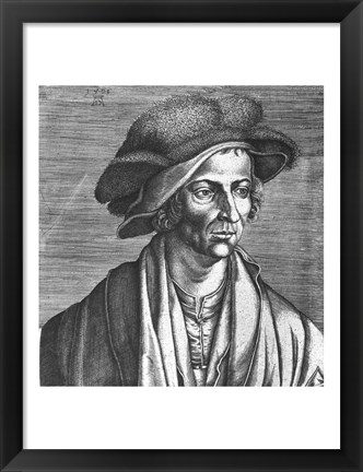 Framed Portrait of Joachim Patinir, 1521 Print