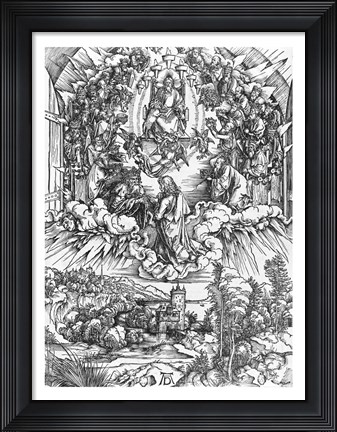 Framed Scene from the Apocalypse, St. John before God the Father and the Twenty-Four Elders Print